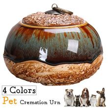 Load image into Gallery viewer, 4 color Pet Cremation Ceramics Memorial Urn Jar for Dog  Cat Bird Mouse Ashes Keepsake Storage Box