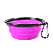 Load image into Gallery viewer, Pet Silica Gel Bowl Dog Cat Collapsible Silicone Dow Bowl Candy Color Outdoor Travel Portable Puppy Food Container Feeder Dish