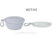Load image into Gallery viewer, Pet Silica Gel Bowl Dog Cat Collapsible Silicone Dow Bowl Candy Color Outdoor Travel Portable Puppy Food Container Feeder Dish